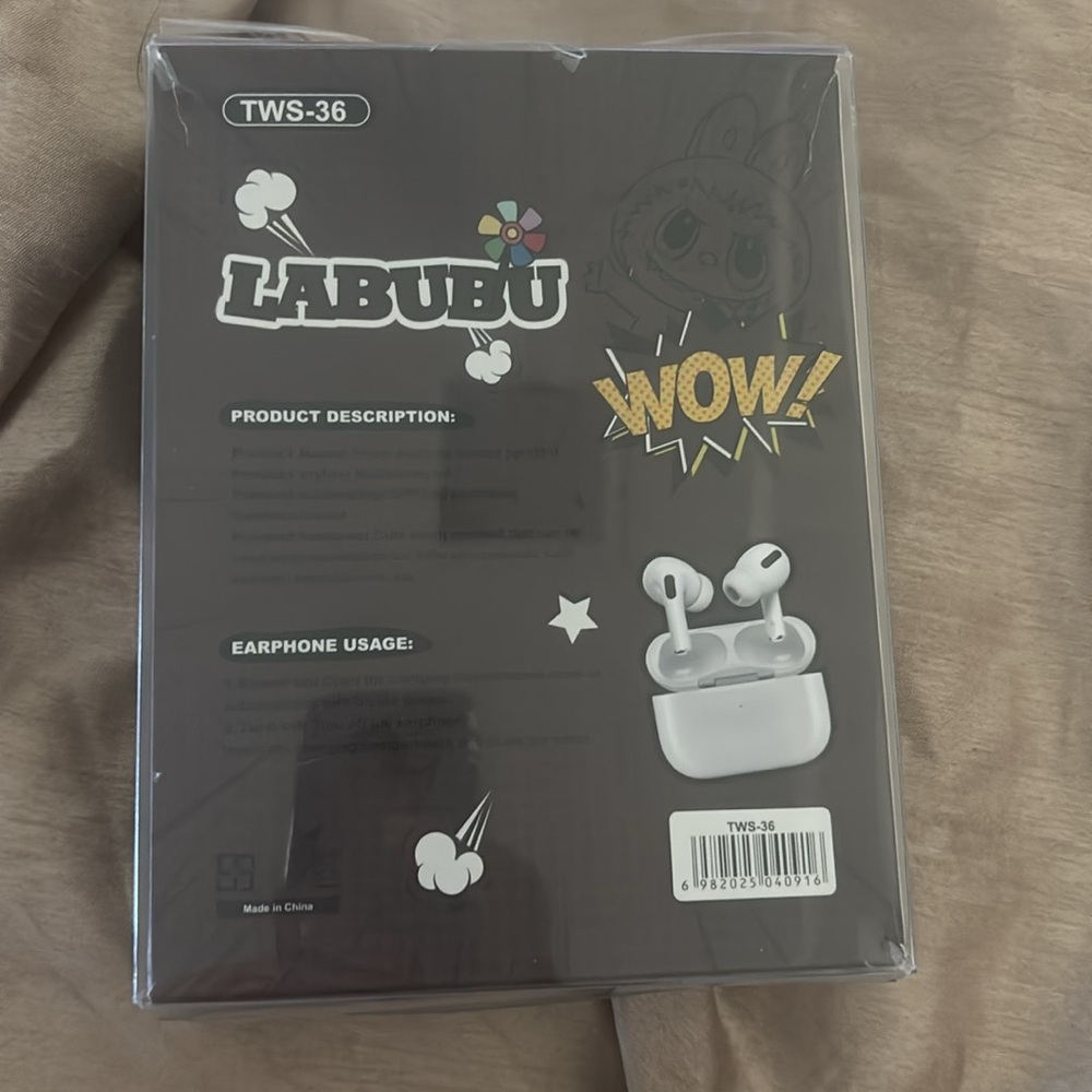 Labubu Brown and Pink Earbud Case Set - Picture 2 of 3